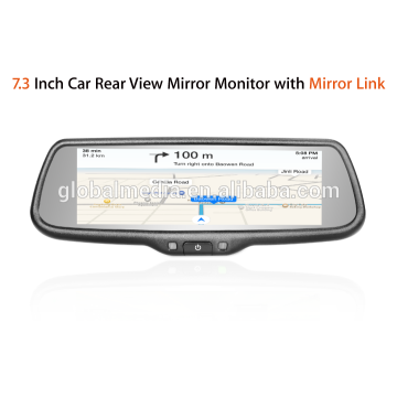Car Rear View Mirror with 7.3 Inch monitor display mirror image link from your phone